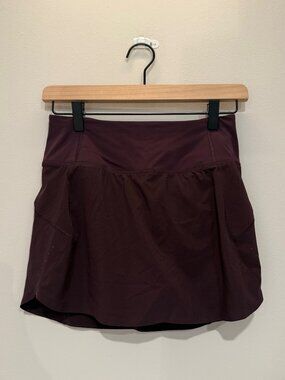 Athleta Burgundy Athletic Skort Built-In Shorts Size XS